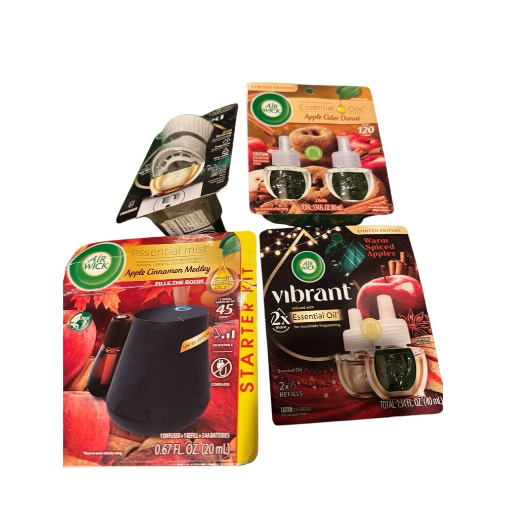 New Bundle of Air Wick Essential Oil Refills & Diffuser Fall Thanksgiving‎ Apple